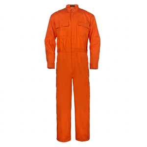 Combinaison de travail ignifuge orange, coupe régulière, vêtements de sécurité pour atelier et usine - Product Image 1