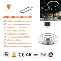 Profilé LED incurvé personnalisable avec contrôle intelligent Casambi DALI Tuya pour les projets de plafonds architecturaux modernes