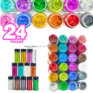 Set de Purpurina Holográfica Gruesa de 24 Colores para Manualidades con Resina, Vasos, Uñas, Cuerpo y Lentejuelas Navideñas - Desde Almacenes de EE. UU. - Product Image 2