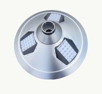 Lampadaires solaires LED UFO, éclairage à 360°, indice de protection IP65, alliage d'aluminium, télécommande