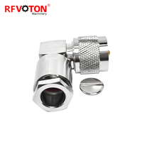 Connecteur UHF mâle à faible perte 90° °   Connecteur coaxial RF à angle droit pour câbles LMR400 RG213 RG214 RG8 Coax PL259 Haute Puissance
