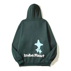 Nouveau design, logo personnalisé, sweats à capuche unisexes Streetwear en polaire, sweats à capuche à épaules tombantes en pur coton pour hommes - Product Image 3