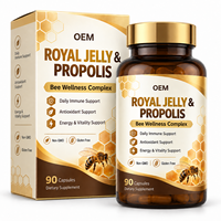 Gélules de Gelée Royale et Propolis Premium Complexe Bien-être Apicole pour la Nutrition Adulte et le Soutien Antioxydant – Fournisseur OEM Marque Privée
