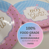 Assiettes à dîner jetables écologiques pour fêtes, mariage, mariage, assiettes en papier