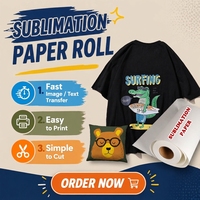 Papier transfert thermique blanc 100 g/m² pour tissus en polyester, transfert par sublimation pour vêtements