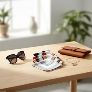 Sciarpa quadrata circolare 70x70 cm con motivo a catena, accessorio moda per donna - Product Image 2