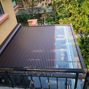 Design moderne en alliage d'aluminium toit <span class=keywords><strong>roulant</strong></span> motorisé patio lucarne store coupe-vent extérieur auvent <span class=keywords><strong>volet</strong></span> extérieur autres portes - Product Image 2