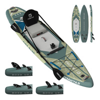 ITAOSTAR C03 Planche de paddle gonflable 12 pieds en PVC Drop Stitch avec pont en EVA, unisexe, pour lacs et rivières d'eau douce