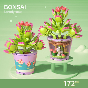 Juego de ramos de flores, minibloques de construcción para niños y niñas de 8 a 12 años, Micro ladrillos, juguetes educativos, juegos de bloques de ramos para niños - Product Image 6
