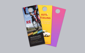 Fangda - Colgadores de Puerta Personalizados con Impresión de Volantes Dobles, Papel Brillante, Cartón, Diseño 'Hey Neighbor' - Product Image 2