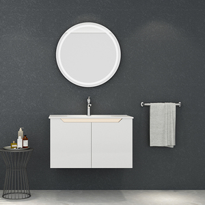 Bình Lắc Phong Cách Mỹ Cửa Quầy Đá Cẩm Thạch Tủ Đứng Miễn Phí Bàn Trang Điểm Phòng Tắm Bằng Gỗ Nguyên Khối Có Gương - Product Image 4