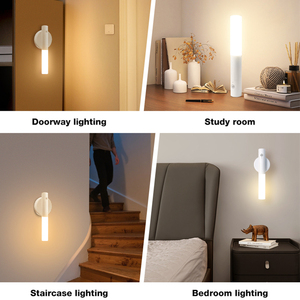 Lampes murales décoratives LED modernes pour la maison, chambre à coucher, blanches, en ABS acrylique, aimantées, rechargeables par USB, 500 mAh, 0,4 W - Product Image 5