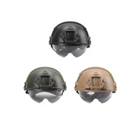 Casque tactique FAST MH avec verre avec rail latéral et carénage VAS Casque de sécurité sécurisé durable de haute qualité Casque ABS Bump