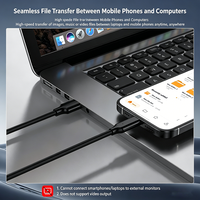 Kabel USB Tipe-C 10Gbps Transfer Data USB3.1 Kecepatan Tinggi Pengisian Daya 3A Konduktor Tembaga Murni PVC Kamera Ponsel Mobil