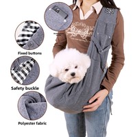 Sac à dos de transport pour chat en polyester respirant, couleur unie, pour animaux jusqu'à 15 livres, style porté à l'épaule