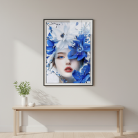 Kit de peinture diamant DIY LS Drill Size 5D, motif Fille aux fleurs, entièrement en résine, diamants ronds et carrés, effet fée, points AB, sur toile