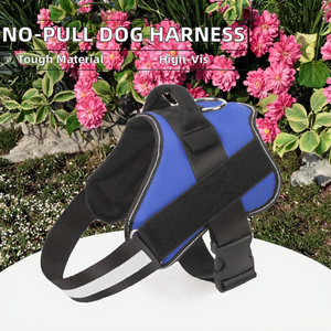 สายรัดอกสุนัขแบบปรับได้ ขายดี ผลิตจากไนลอน ระบายอากาศได้ดี สะท้อนแสง พร้อมแผ่นรองป้องกัน สำหรับกิจกรรมกลางแจ้ง ป้องกันการดึง แข็งแรง ทนทาน - Product Image 3