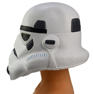 Masque de soldat américain pour Halloween, casque de soldat blanc en <span class=keywords><strong>latex</strong></span>, accessoire de cosplay, masque de fête pour adulte - Product Image 1