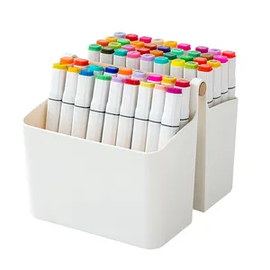 Kotak penyimpanan alat tulis portabel, untuk rumah asrama Desktop lukisan pena dibagi kotak penyimpanan dengan partisi yang dapat dilepas