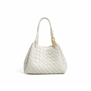 Sac seau tressé vintage en cuir véritable pleine fleur fait main pour femme – Nouvelle collection haut de gamme - Product Image 6