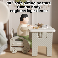 Ensemble table et chaise pliantes portables pour enfants, bureau d'étude multifonctionnel pour tout-petits, table d'activités pour enfants, table d'apprentissage et de dessin, mobilier