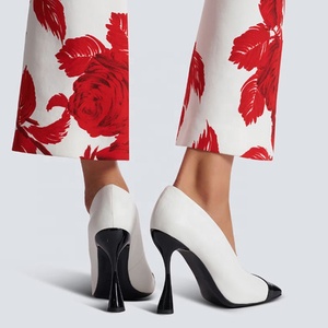 Escarpins personnalisés à talons hauts pour femme, chaussures d'été chic à patchwork, bout carré sur talon aiguille - Product Image 3