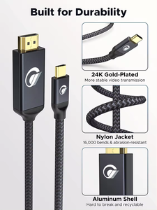ใหม่สายเคเบิ้ลทีวี <span class=keywords><strong>HDMI</strong></span> 4K 60HZ USB Type C TO <span class=keywords><strong>HDMI</strong></span> ตัวผู้ USB-C สาย <span class=keywords><strong>HDMI</strong></span> สำหรับ Mac TO TV - Product Image 2