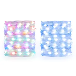 Pixel Light WS2811 PVC IC adressable extérieur DMX bande intelligente noël fée String LED couleur RGB galets lumières féeriques