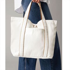 Keymay Women's Custom Embroidered Fashion Portable Large Capacity Cotton <b>Canvas</b> Tote Bag Magnetic Closure Summer Autumn - Product Image 1