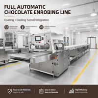 Machine industrielle automatique TUORONG pour le recouvrement/le glaçage/le badigeonnage du chocolat avec tunnel de refroidissement 380V Garantie 1 an