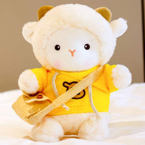 Jouet de mouton en peluche personnalisé de haute qualité pour enfants brodé PP coton rembourrage polyester matériau en peluche super doux de 3 ans et plus - Product Image 5