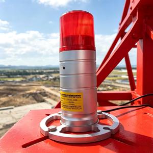 Luz de obstrucción para edificios de gran altura, baja intensidad 32cd, con alarma BMS IR de combustión constante, fotosensor y función automática nocturna para grúas torre - Product Image 3