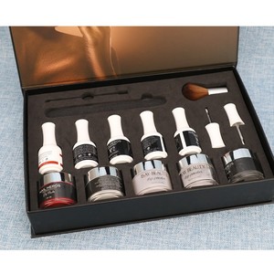 Herbruikbare op maat gemaakte magnetische sluiting boekvormige flip-parfum nagellak verpakking matte zwarte stevige dozen spons matte laminatie - Product Image 3