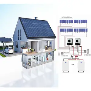 New Household Solar Energy System 1KW 3KW 5KW 8KW 10KW 20KW with Lithium Ion Battery and MPPT Controller for Balcony Application