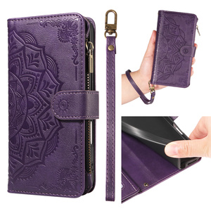 Funda tipo billetera con estampado de flores y cremallera para <span class=keywords><strong>Sony</strong></span> <span class=keywords><strong>Xperia</strong></span> 10 VII/1V <span class=keywords><strong>III</strong></span>/10 VII/<span class=keywords><strong>1</strong></span> VI, funda con marco para fotos, bolsa - Product Image 1