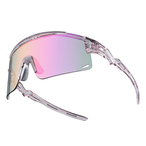 แว่นกันแดดกีฬา NOVISON รุ่น UV400 แบบกึ่งไร้กรอบ ป้องกันลม วัสดุ TR90 สำหรับผู้หญิง เลนส์ PC สายรัดปรับได้ เหมาะสำหรับปั่นจักรยานและกิจกรรมกลางแจ้ง - Product Image 1