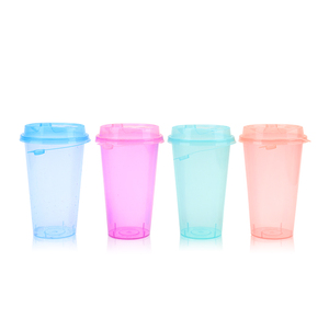 Reusable Color Changing glitter plastic cups Clear Magic Cold Changing Color BPA Free Mug Accept Custom