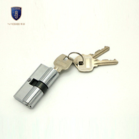 Cylindre de serrure à mortaise en laiton de style européen contemporain de 70 mm avec 3 clés pour ensemble de serrures de porte en bois, PVC, aluminium, acier - Vente en gros