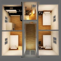 2 Chambres et 1 Salle de bain Hôtel Design Extensible Option en Vente Luxe 20/40ft Préfabriqué Flat Pack Container House
