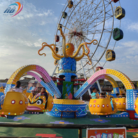 Parc d'aventures Offre Spéciale Grande Foire Manèges Attraction de nuit Éclairage LED Rotary Octopus Amusement Manèges à vendre