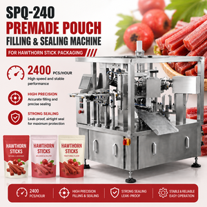 Llenadora Automática Rotativa de Bolsas Verticales para Tiras de Fruta Seca y Aperitivos – Dosificación Precisa, Sellado Hermético, Rendimiento Estable - Product Image 1