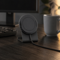 Chargeur sans fil magnétique ultra-fin 25W tendance 2026 avec support pliable, charge rapide, couleur personnalisable, directement de l'usine