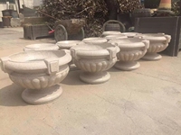 Pot de fleurs décoratif extérieur moderne de style européen en GRC, résistant aux intempéries, pour l'aménagement paysager des cours d'hôtels