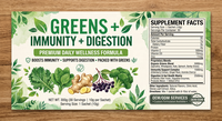 Poudre de superaliments verts Gentian OEM/ODM sous marque privée – Soutien immunitaire et digestif – Durée de conservation de 24 mois – 12 sachets par boîte