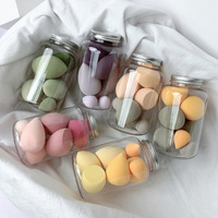Ensemble d'éponges de maquillage naturelles pour femmes en gros, pour femmes, utilisation humide/sèche, type de fond de teint, éponge de maquillage