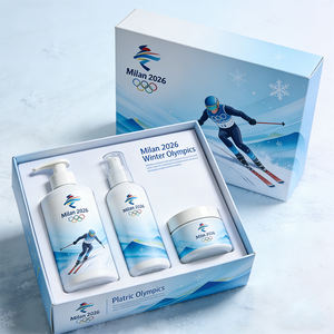 Juego de Botellas de Plástico Personalizadas para Eventos Deportivos de las Olimpíadas de Invierno, para Champú, Acondicionador y Loción - Product Image 2