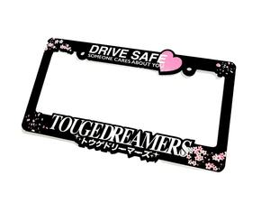 Soporte de placa de matrícula de <span class=keywords><strong>Anime</strong></span> japonés personalizado JDM Marco de placa de matrícula de coche de plástico y Metal - Product Image 4