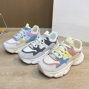 Neueste Atmungsaktive Mesh-Dad-Sneaker Vielseitige Dicksohlige Erhöhte Laufschuhe Casual Sportschuhe für Damen - Product Image 1