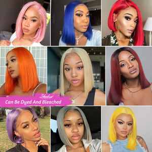 Rambut palsu Bob pendek Brasil Virgin Wig renda, 613 warna pirang renda depan rambut manusia Wig bob, rambut India mentah Vietnam - Product Image 5
