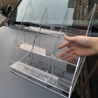 Support d'affichage en acrylique personnalisé, boîte de rangement pour CD transparente à plusieurs niveaux, style échelle, support de bureau haut de gamme